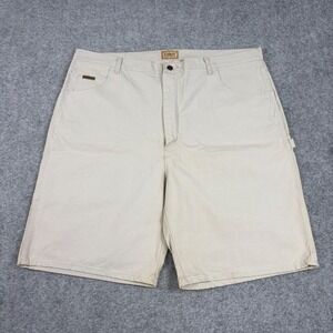 Schmidt Workwear Carpenter Shorts Mens 44 Beige Construction Canvas Utility